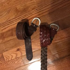 American eagle brown leather belts